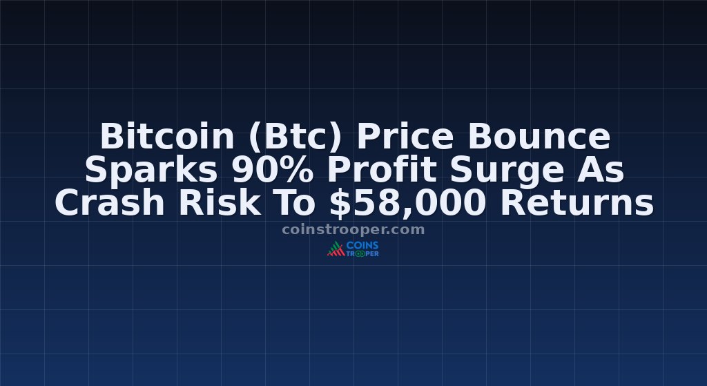 Bitcoin (Btc) Price Bounce Sparks 90% Profit Surge As Crash Risk To $58,000 Returns