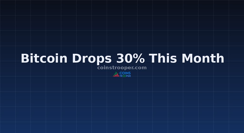 Bitcoin Drops 30% This Month
