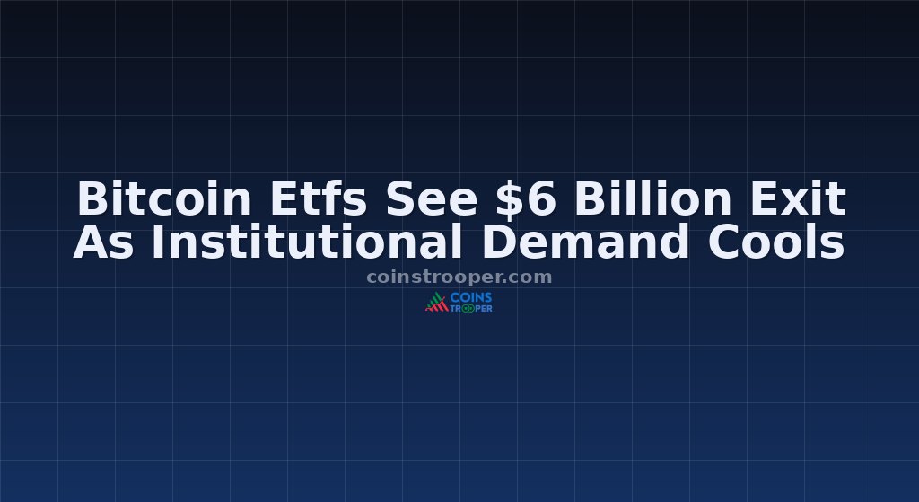 Bitcoin Etfs See $6 Billion Exit As Institutional Demand Cools