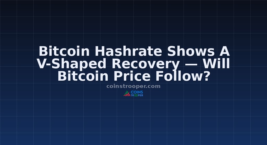 Bitcoin Hashrate Shows A V-Shaped Recovery — Will Bitcoin Price Follow?