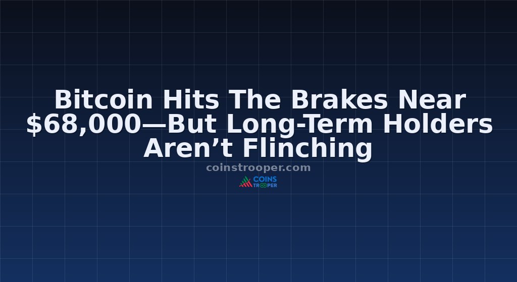 Bitcoin Hits The Brakes Near $68,000—But Long-Term Holders Aren’t Flinching