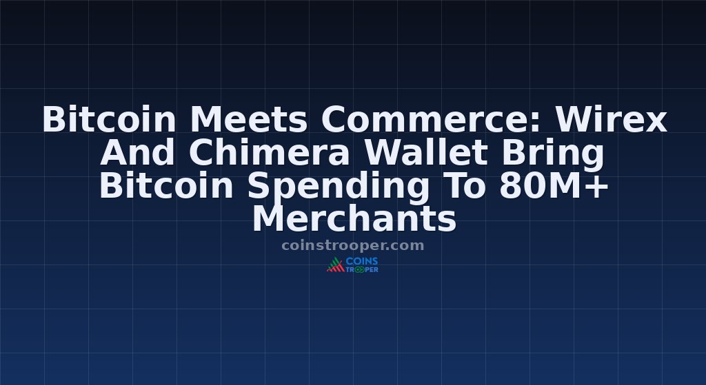Bitcoin Meets Commerce: Wirex And Chimera Wallet Bring Bitcoin Spending To 80M+ Merchants