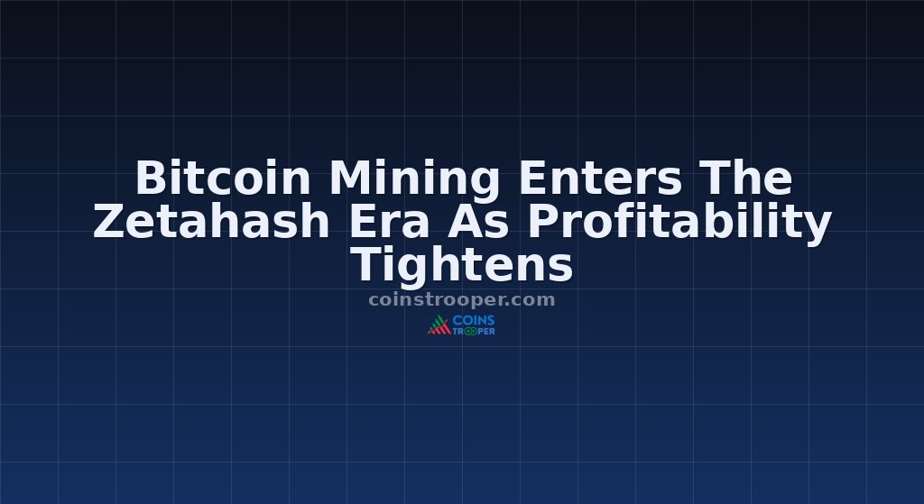 Bitcoin Mining Enters The Zetahash Era As Profitability Tightens