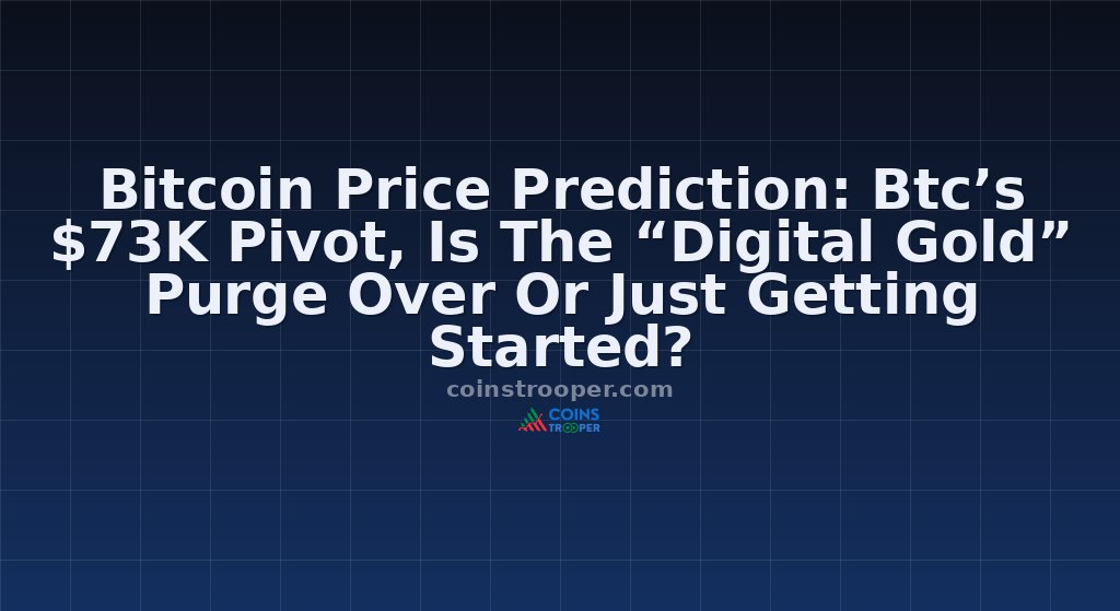 Bitcoin Price Prediction: Btc’s $73K Pivot, Is The “Digital Gold” Purge Over Or Just Getting Started?