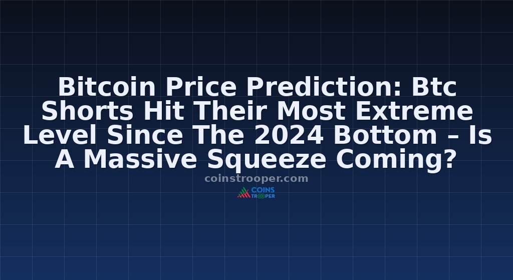 Bitcoin Price Prediction: Btc Shorts Hit Their Most Extreme Level Since The 2024 Bottom – Is A Massive Squeeze Coming?