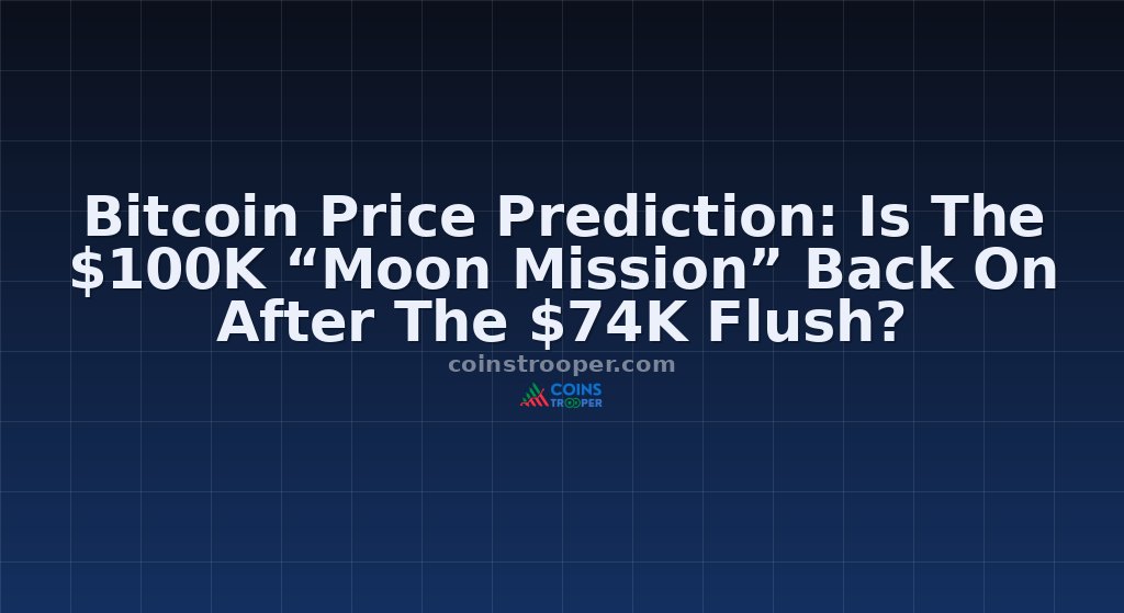 Bitcoin Price Prediction: Is The $100K “Moon Mission” Back On After The $74K Flush?
