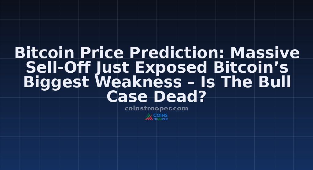 Bitcoin Price Prediction: Massive Sell-Off Just Exposed Bitcoin’s Biggest Weakness – Is The Bull Case Dead?