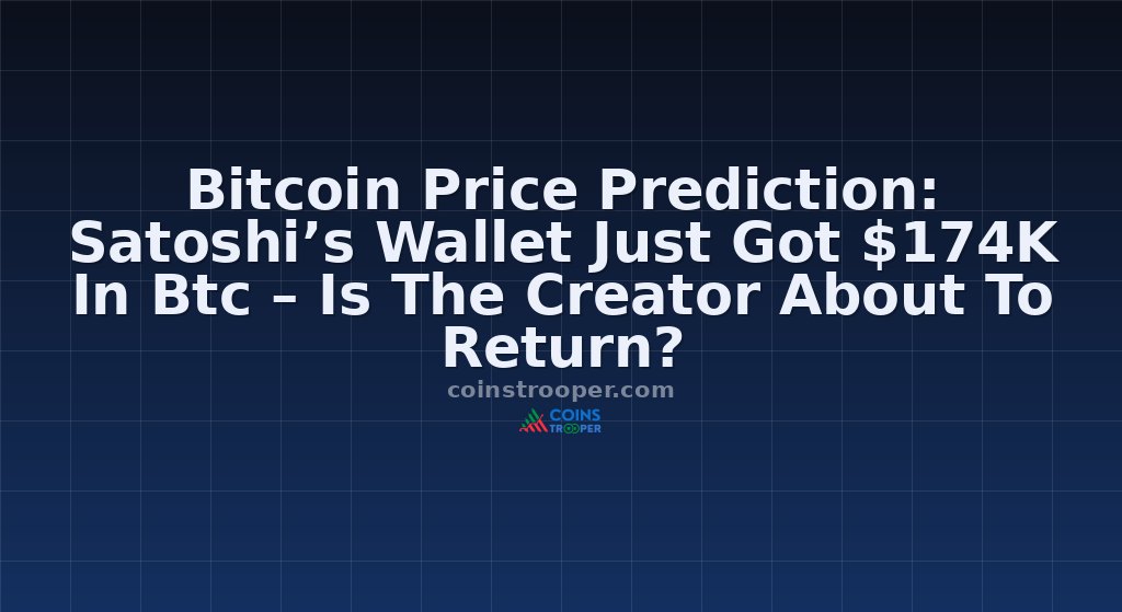 Bitcoin Price Prediction: Satoshi’s Wallet Just Got $174K In Btc – Is The Creator About To Return?