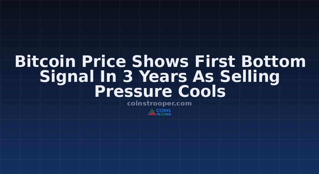 Bitcoin Price Shows First Bottom Signal In 3 Years As Selling Pressure Cools