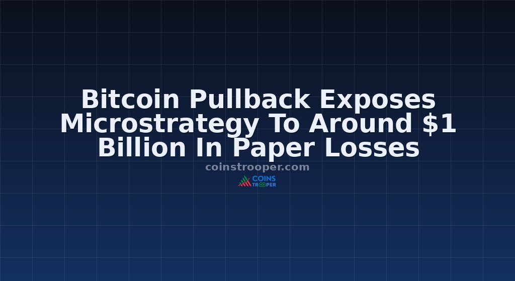 Bitcoin Pullback Exposes Microstrategy To Around $1 Billion In Paper Losses