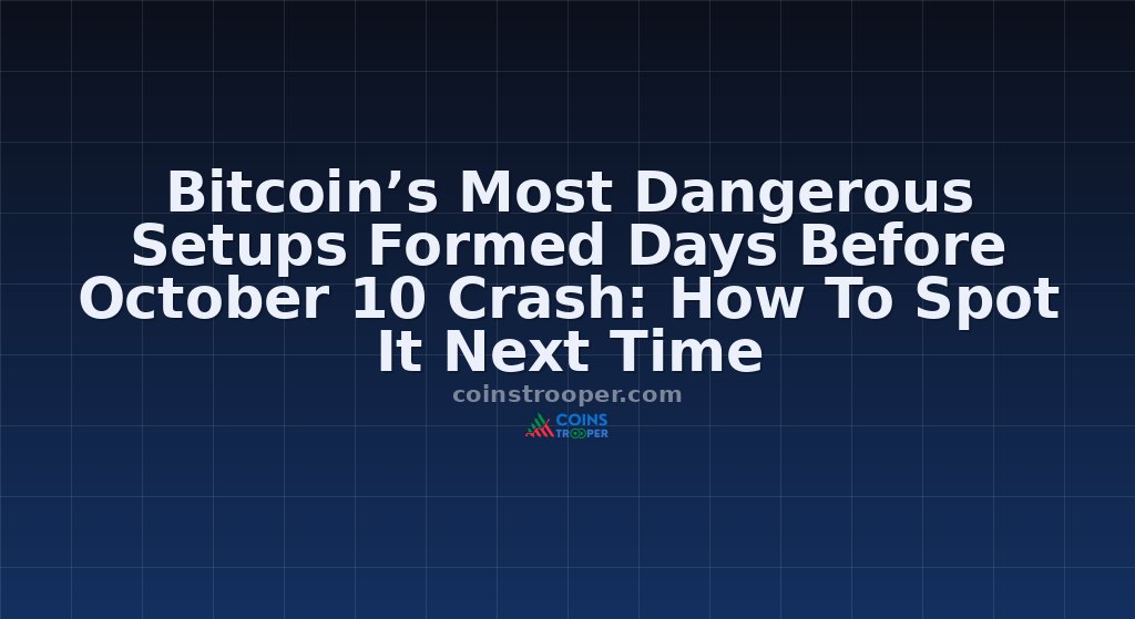 Bitcoin’s Most Dangerous Setups Formed Days Before October 10 Crash: How To Spot It Next Time