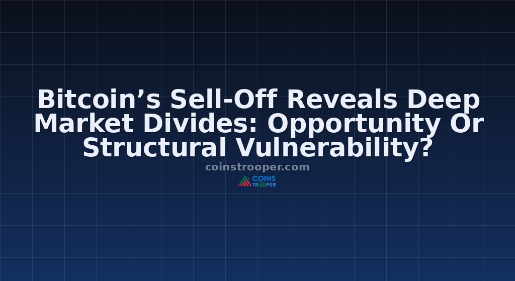 Bitcoin’s Sell-Off Reveals Deep Market Divides: Opportunity Or Structural Vulnerability?