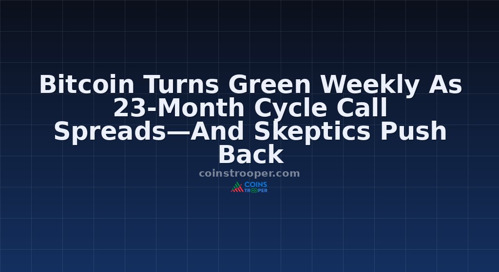 Bitcoin Turns Green Weekly As 23-Month Cycle Call Spreads—And Skeptics Push Back
