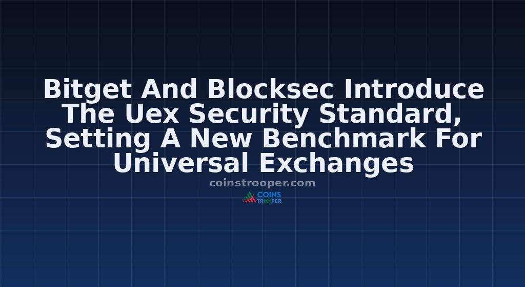Bitget And Blocksec Introduce The Uex Security Standard, Setting A New Benchmark For Universal Exchanges