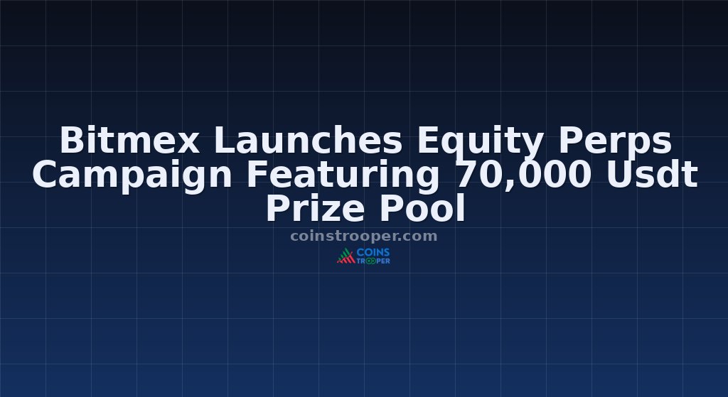Bitmex Launches Equity Perps Campaign Featuring 70,000 Usdt Prize Pool 