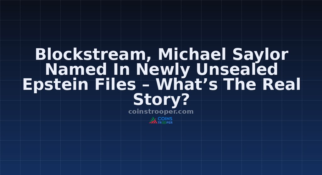 Blockstream, Michael Saylor Named In Newly Unsealed Epstein Files – What’s The Real Story?