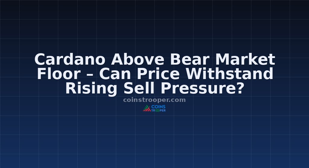 Cardano Above Bear Market Floor – Can Price Withstand Rising Sell Pressure?