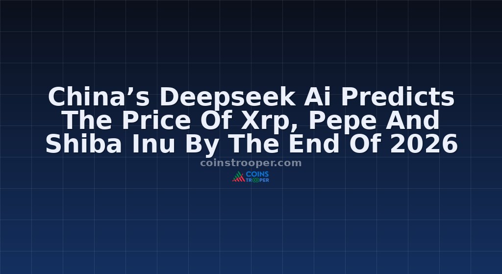 China’s Deepseek Ai Predicts The Price Of Xrp, Pepe And Shiba Inu By The End Of 2026