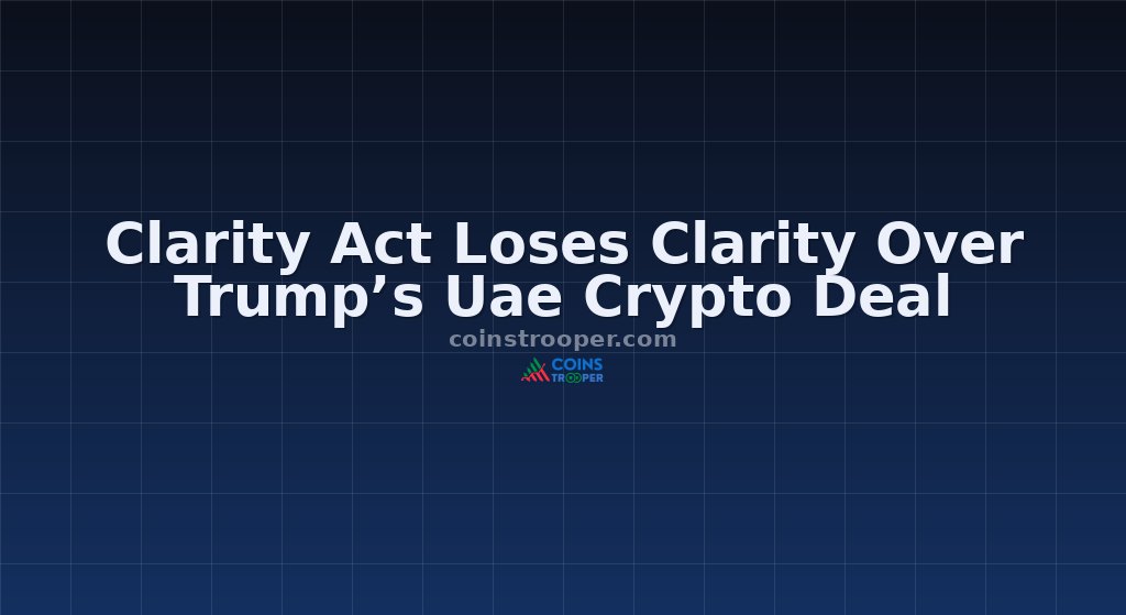 Clarity Act Loses Clarity Over Trump’s Uae Crypto Deal
