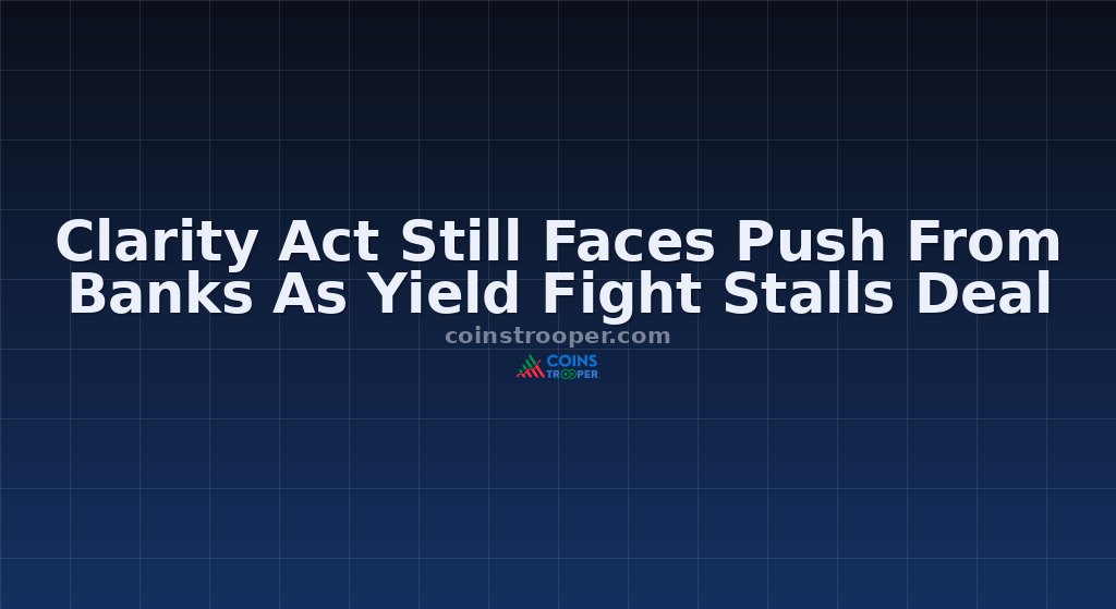 Clarity Act Still Faces Push From Banks As Yield Fight Stalls Deal