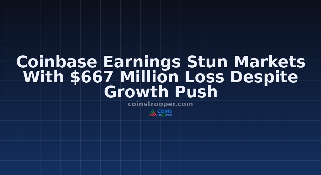 Coinbase Earnings Stun Markets With $667 Million Loss Despite Growth Push