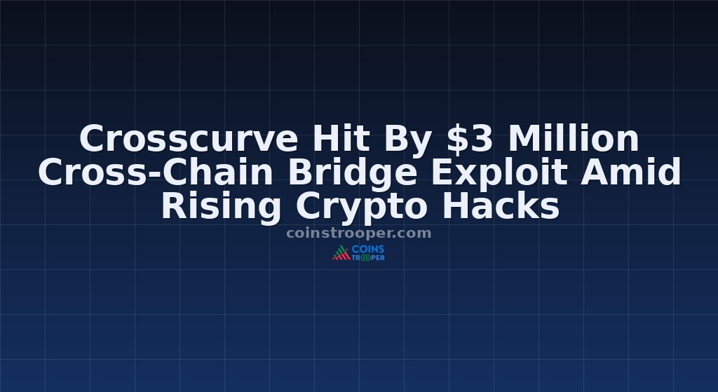 Crosscurve Hit By $3 Million Cross-Chain Bridge Exploit Amid Rising Crypto Hacks
