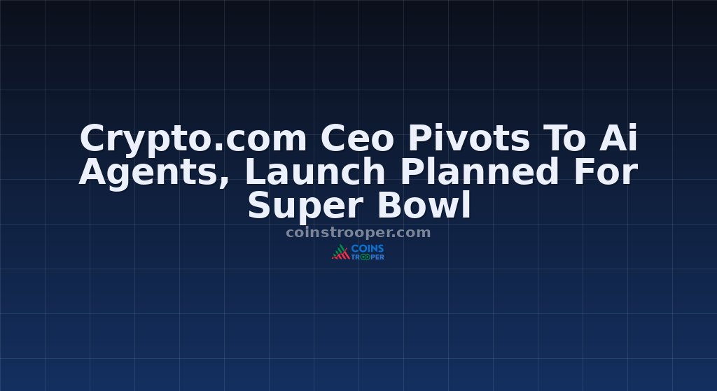 Crypto.com Ceo Pivots To Ai Agents, Launch Planned For Super Bowl