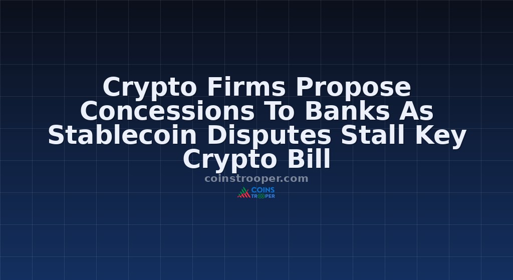 Crypto Firms Propose Concessions To Banks As Stablecoin Disputes Stall Key Crypto Bill
