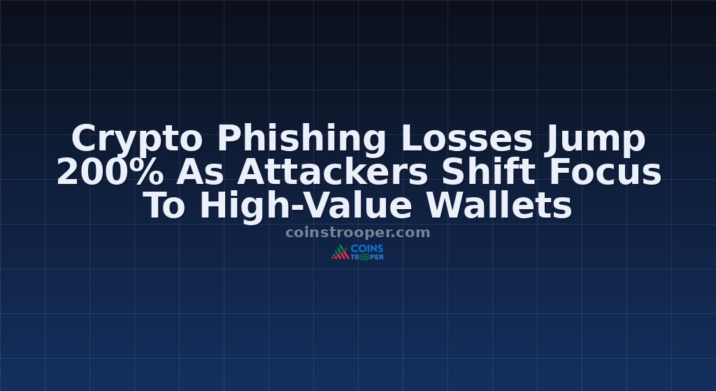 Crypto Phishing Losses Jump 200% As Attackers Shift Focus To High-Value Wallets