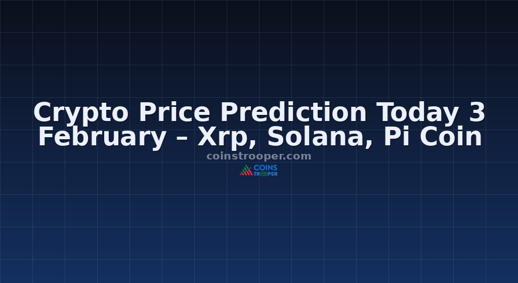 Crypto Price Prediction Today 3 February – Xrp, Solana, Pi Coin