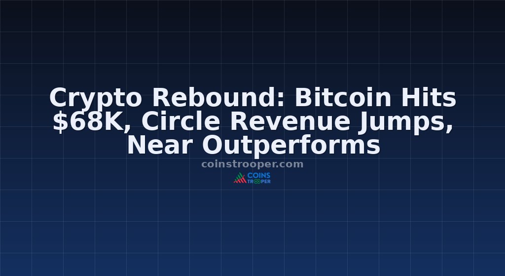 Crypto Rebound: Bitcoin Hits $68K, Circle Revenue Jumps, Near Outperforms