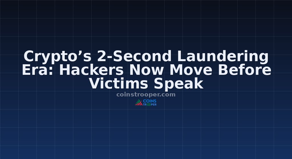 Crypto’s 2-Second Laundering Era: Hackers Now Move Before Victims Speak