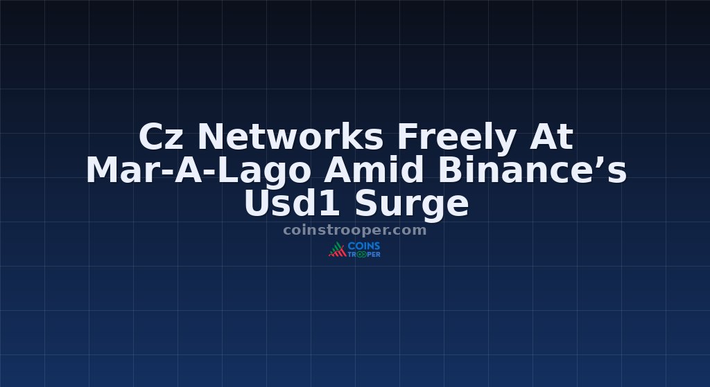 Cz Networks Freely At Mar-A-Lago Amid Binance’s Usd1 Surge