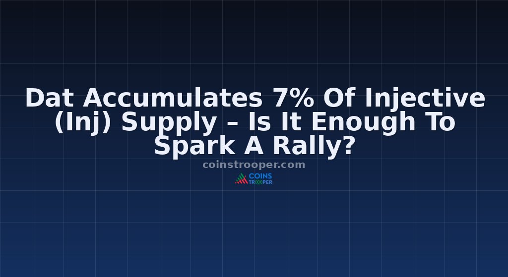 Dat Accumulates 7% Of Injective (Inj) Supply – Is It Enough To Spark A Rally?