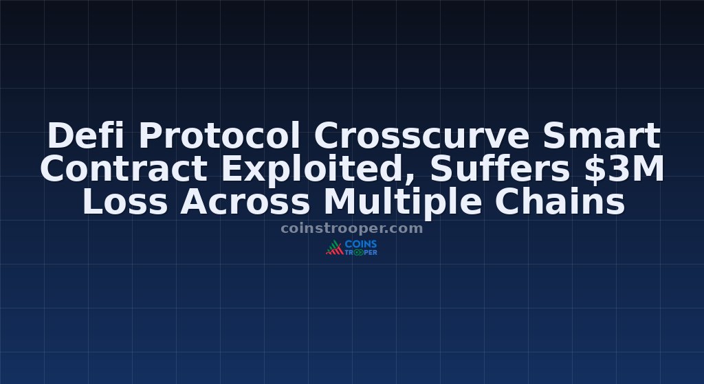 Defi Protocol Crosscurve Smart Contract Exploited, Suffers $3M Loss Across Multiple Chains