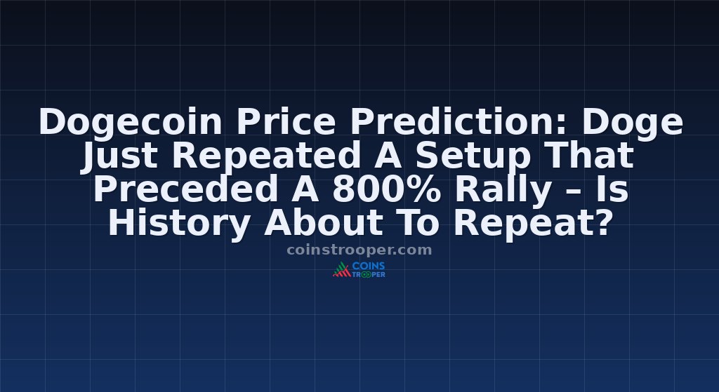 Dogecoin Price Prediction: Doge Just Repeated A Setup That Preceded A 800% Rally – Is History About To Repeat? 