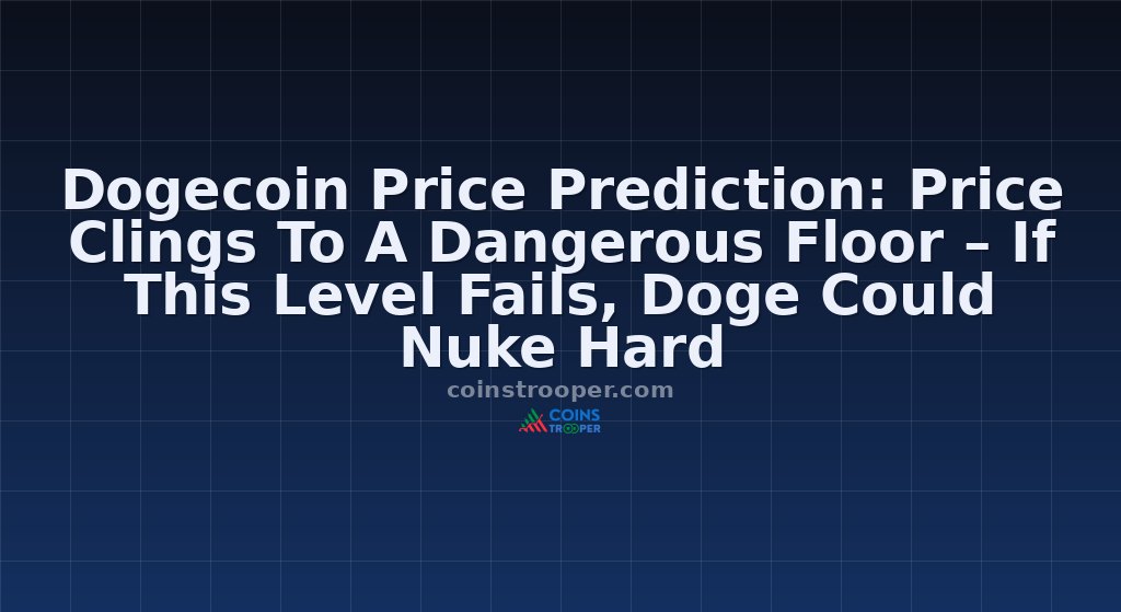 Dogecoin Price Prediction: Price Clings To A Dangerous Floor – If This Level Fails, Doge Could Nuke Hard