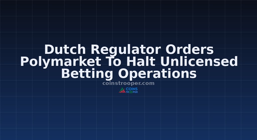 Dutch Regulator Orders Polymarket To Halt Unlicensed Betting Operations