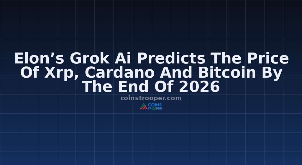 Elon’s Grok Ai Predicts The Price Of Xrp, Cardano And Bitcoin By The End Of 2026