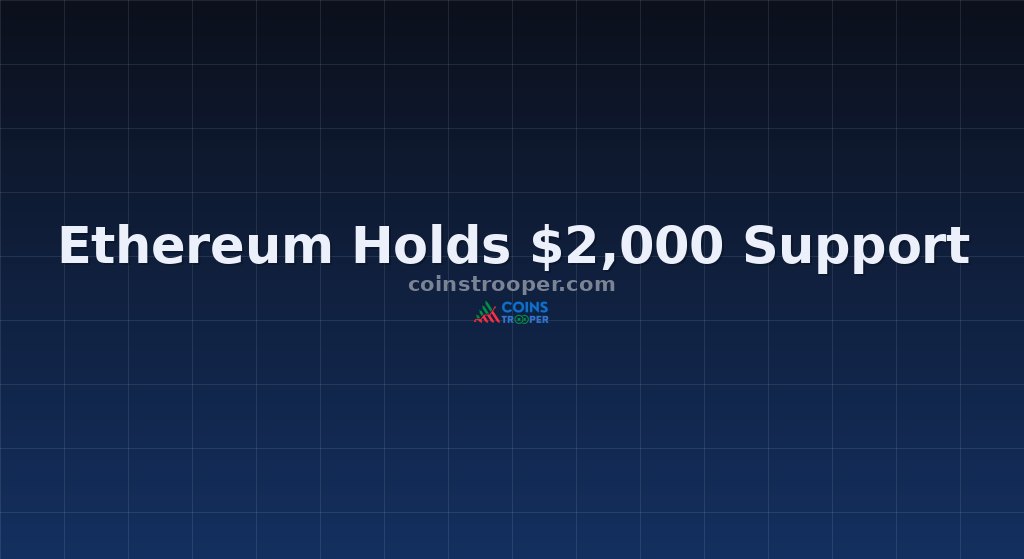 Ethereum Holds $2,000 Support