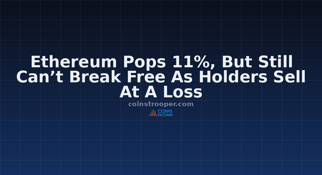 Ethereum Pops 11%, But Still Can’t Break Free As Holders Sell At A Loss