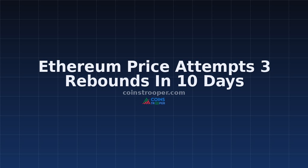 Ethereum Price Attempts 3 Rebounds In 10 Days