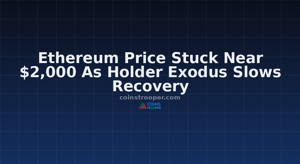 Ethereum Price Stuck Near $2,000 As Holder Exodus Slows Recovery