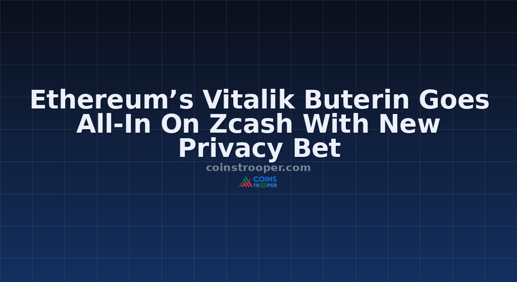 Ethereum’s Vitalik Buterin Goes All-In On Zcash With New Privacy Bet