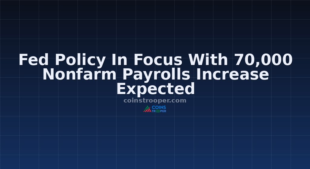 Fed Policy In Focus With 70,000 Nonfarm Payrolls Increase Expected