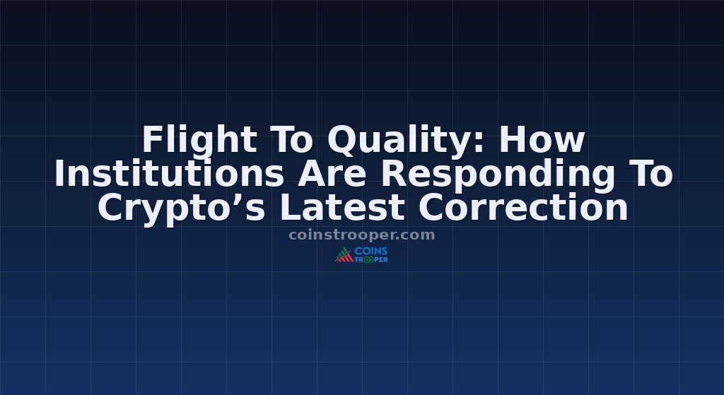 Flight To Quality: How Institutions Are Responding To Crypto’s Latest Correction