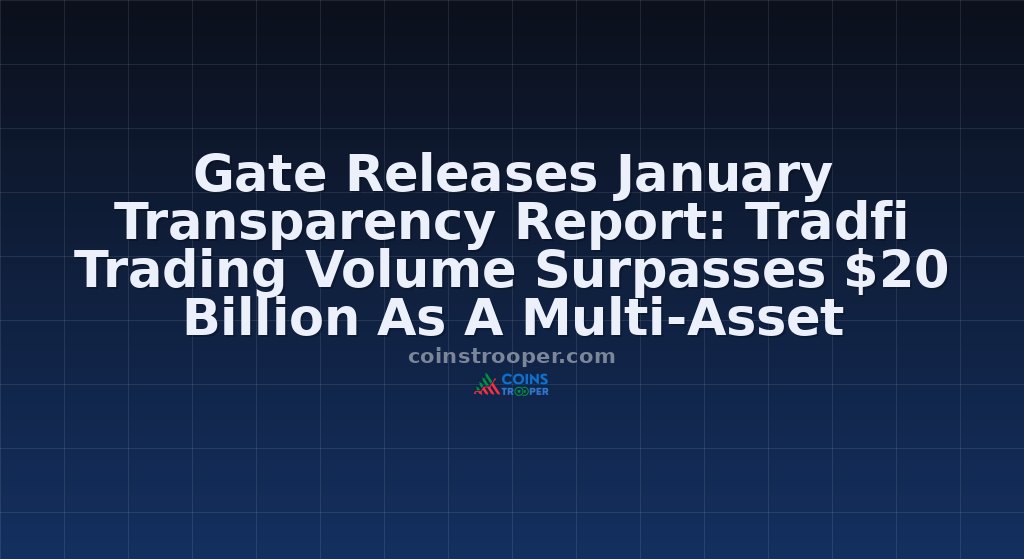 Gate Releases January Transparency Report: Tradfi Trading Volume Surpasses $20 Billion As A Multi-Asset Framework Takes Shape