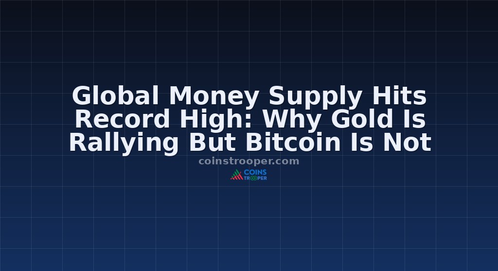 Global Money Supply Hits Record High: Why Gold Is Rallying But Bitcoin Is Not