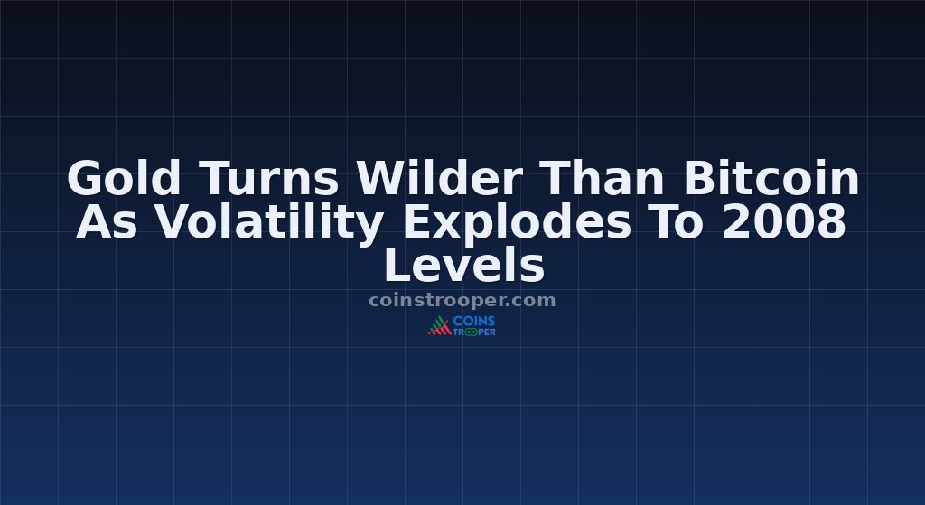 Gold Turns Wilder Than Bitcoin As Volatility Explodes To 2008 Levels