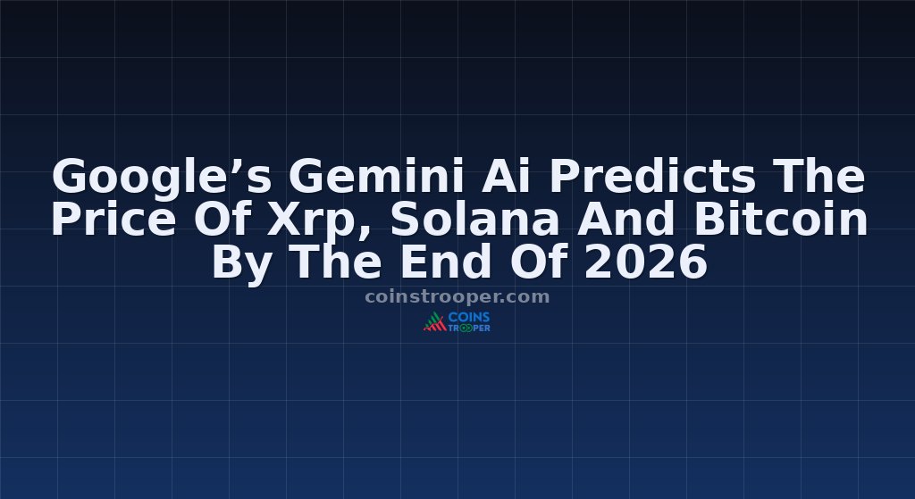 Google’s Gemini Ai Predicts The Price Of Xrp, Solana And Bitcoin By The End Of 2026